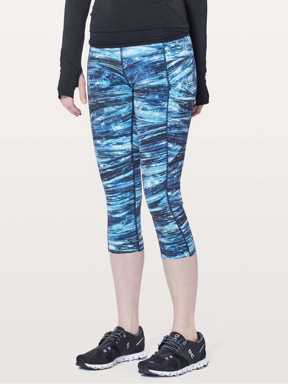 Lululemon Fast & Free Crop II Shorelines Multi